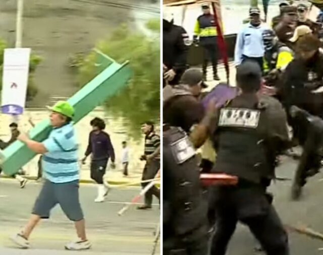 Violento desalojo en Chorrillos: pescadores se enfrentan con palos y piedras a serenazgo en la Costa Verde