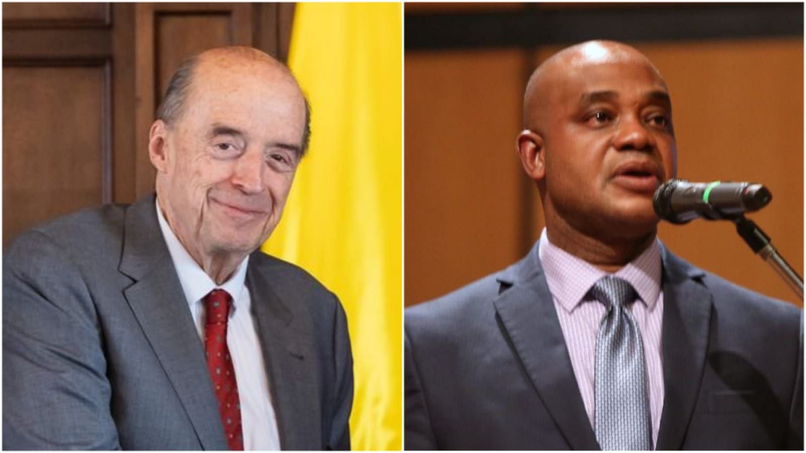 Canciller Álvaro Leyva y el embajador en Washington Luis Guillermo Murillo