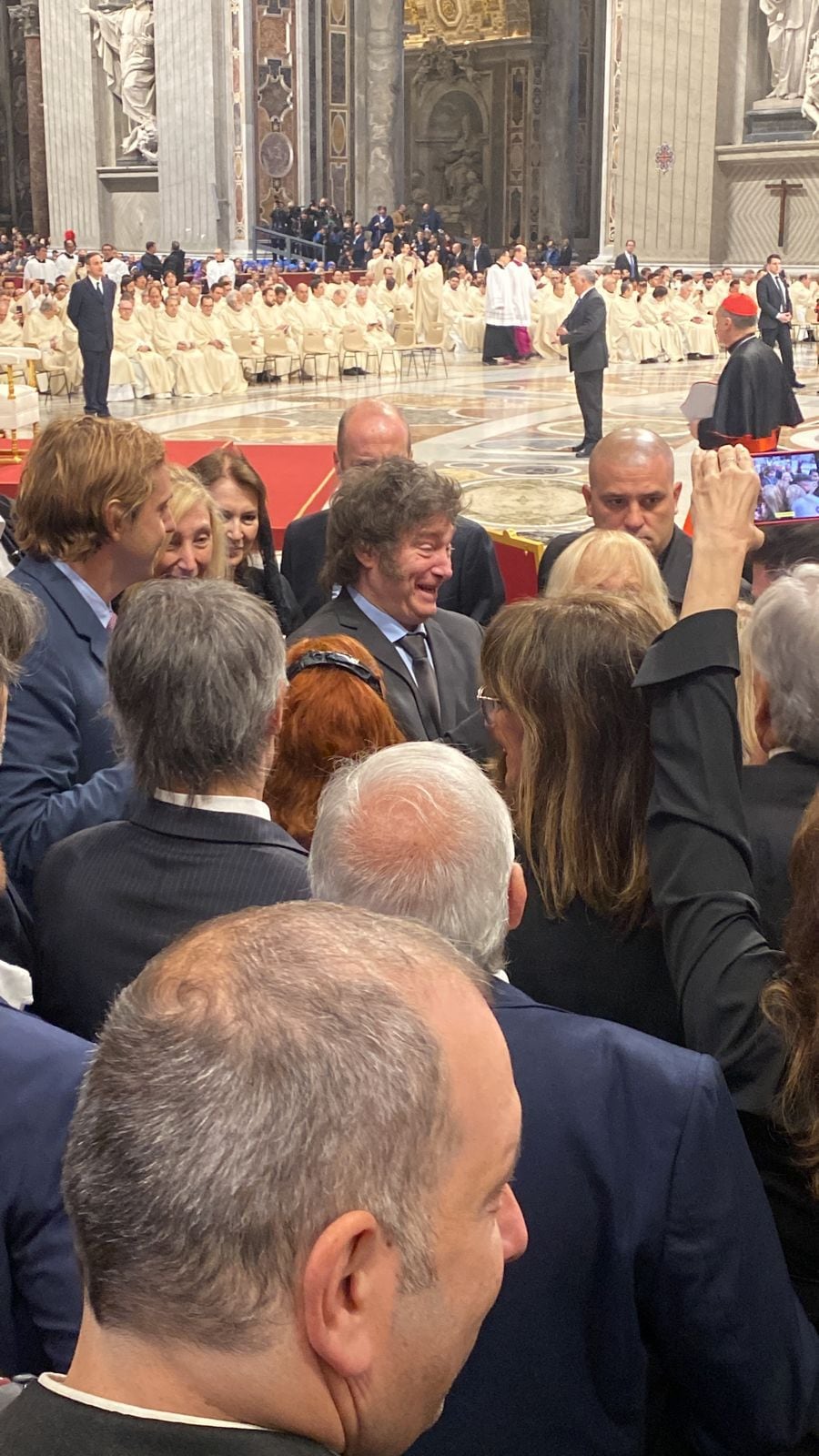 Javier Milei en el Vaticano para la canonización de Mama Antula