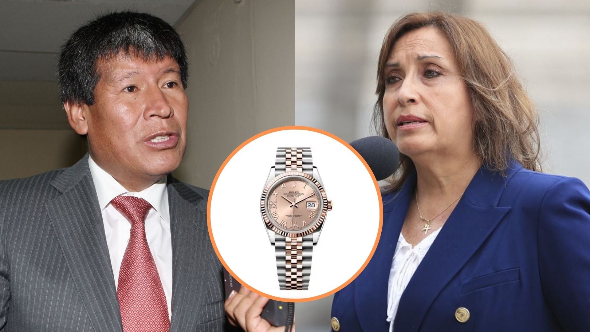 Dina Boluarte y Wildredo Oscorima.