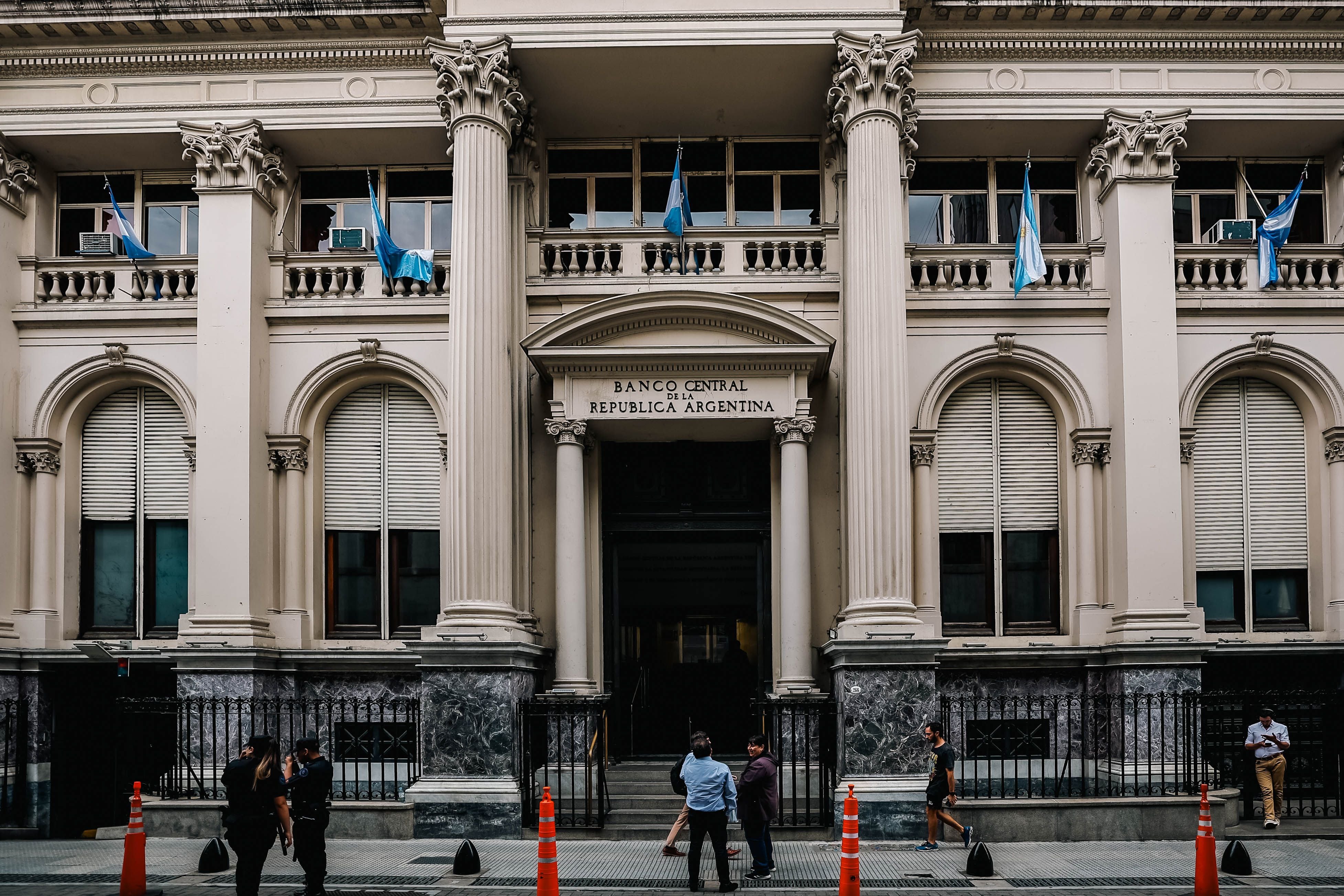 La sede del Banco Central, en el microcentro porteño. 