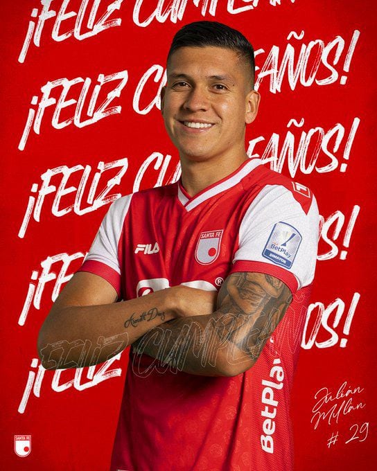 El defensor central de Independiente Santa Fe está de cumpleaños - crédito Santa Fe Oficial