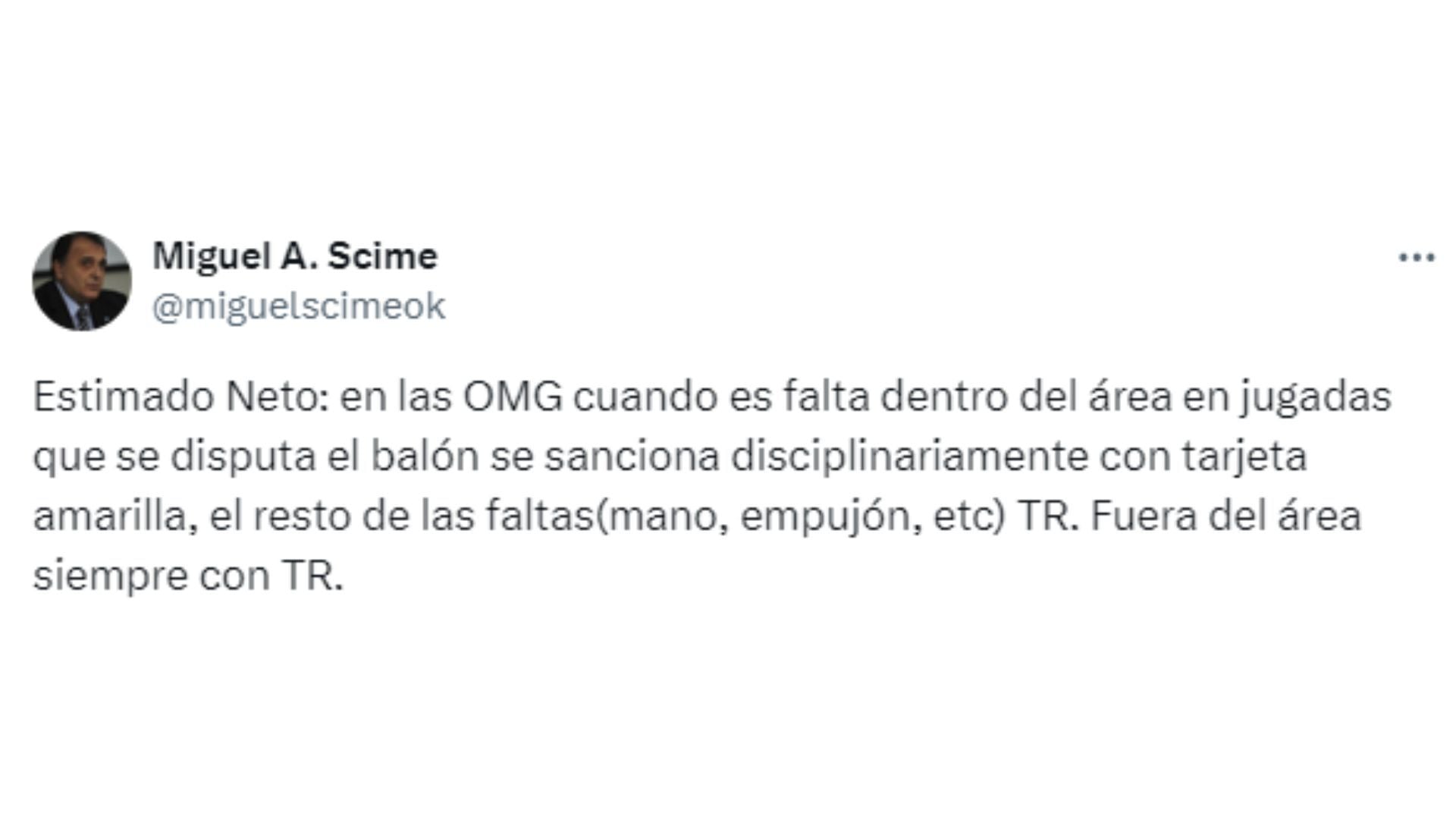 Asesor FIFA, Miguel Scime, aseguró que Diego Haro no debió expulsar al arquero Andy Vidal en Universitario vs Cusco FC.