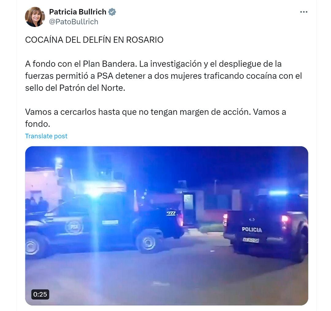 Patricia Bullrich sobre el Patrón del Norte