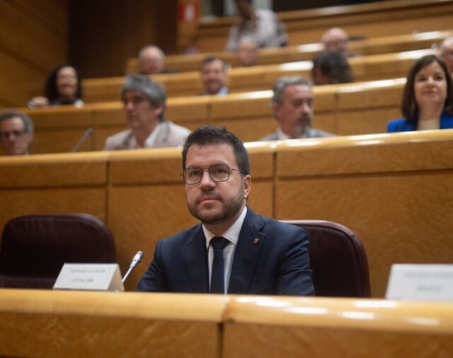 Aragonès, en el Senado: "La amnistía dejó de ser inconstitucional e imposible como sucederá con el referéndum"