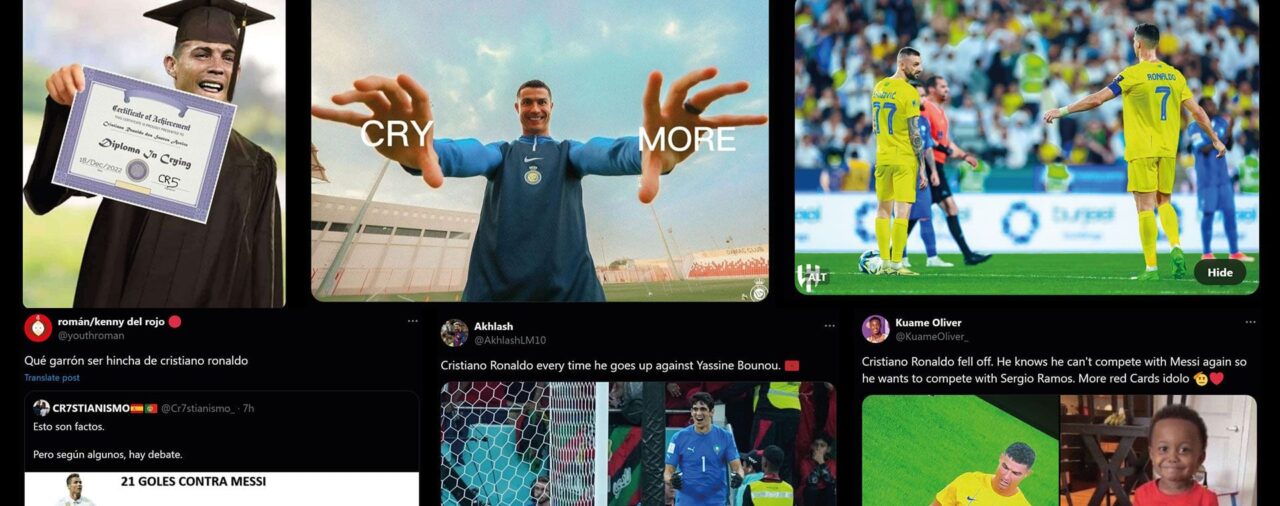 Los mejores memes de la expulsión de Cristiano Ronaldo y su amague de agresión al árbitro: de la comparación con Messi al dardo del equipo rival