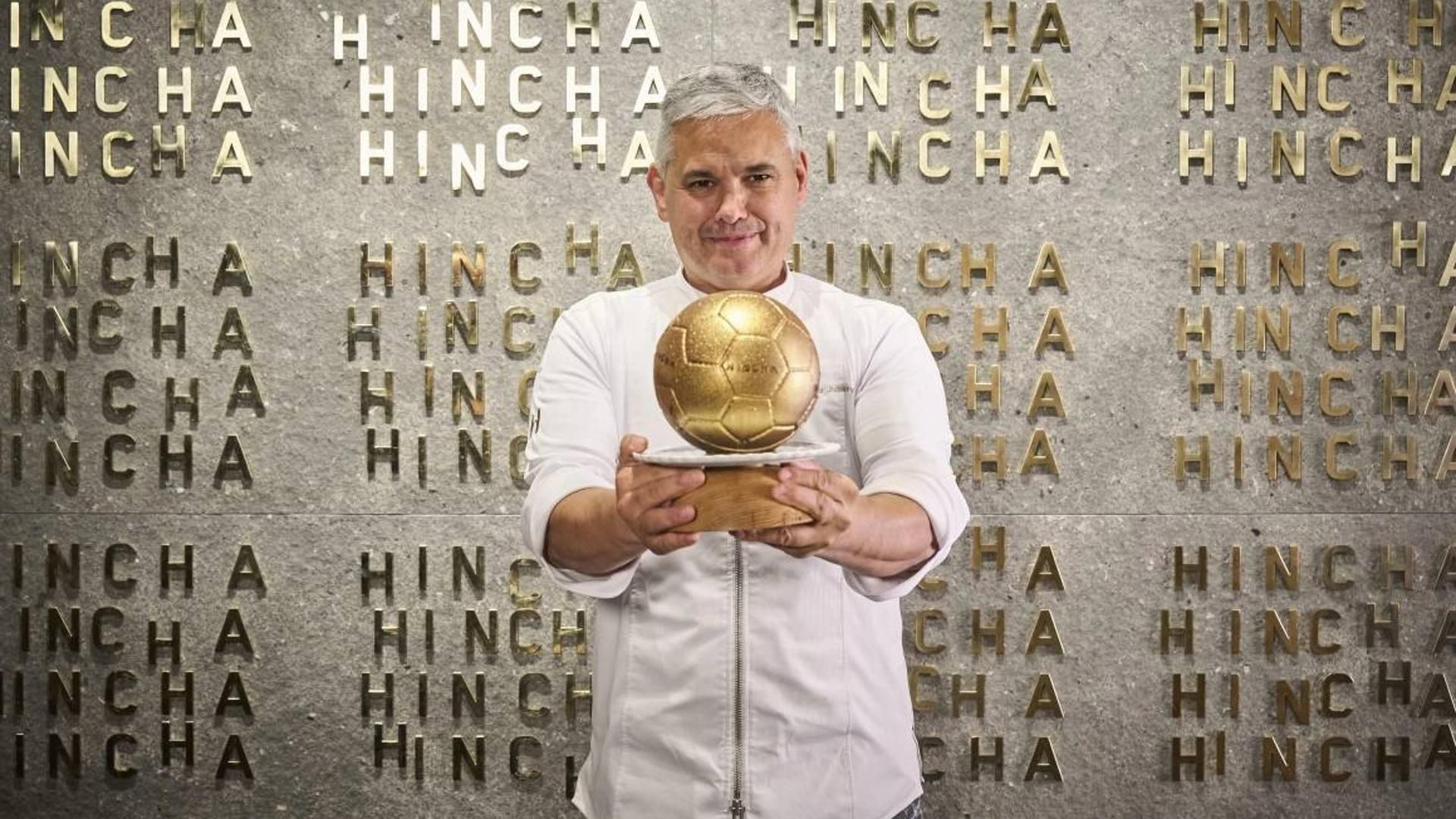 El postre 'Balón de Oro Hincha', hecho por el chef Nandu Jubany