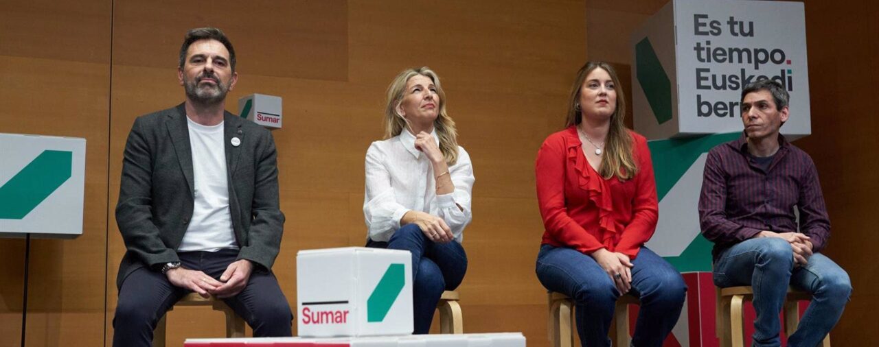 Sumar consigue un solo escaño tras la fractura con Podemos, que desaparece del Parlamento Vasco