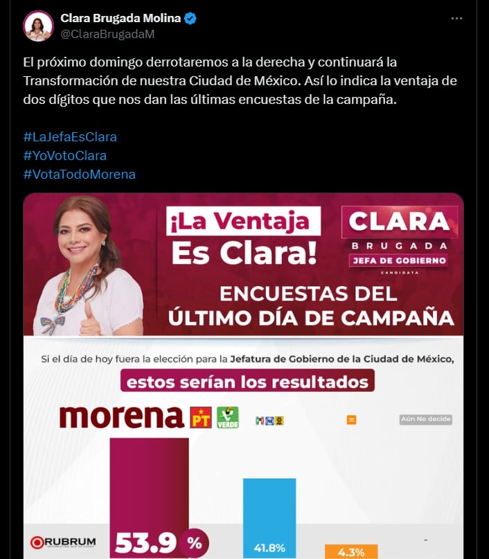 Clara Brugada - México - 29 de mayo