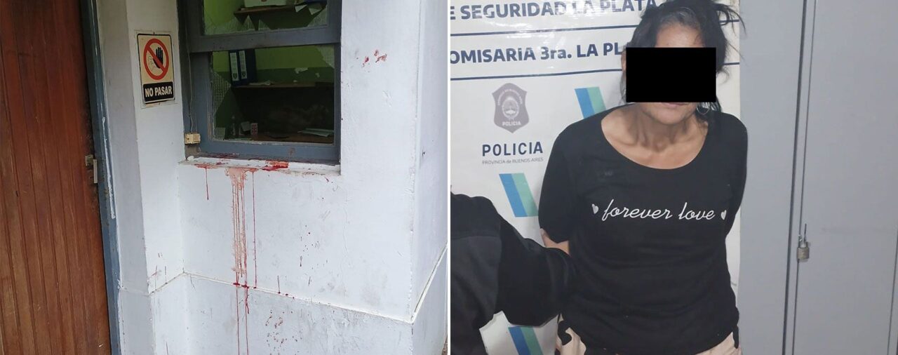 Drama en la Morgue de La Plata: una mujer que reclamaba el cadáver de su hijo rompió vidrios y golpeó a la Policía