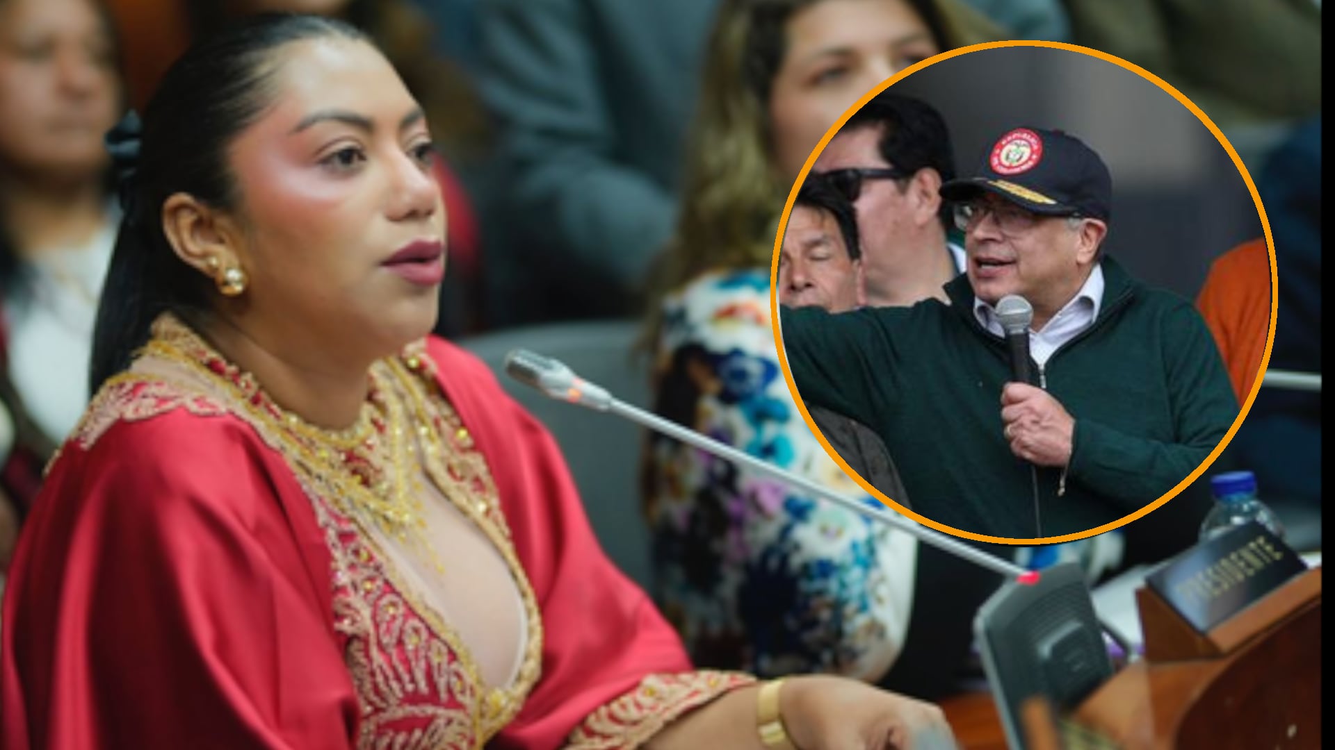 El presidente Gustavo Petro defendió a la senadora Martha Peralta por los señalamientos de corrupción en su contra por ollas comunitarias que se financiaron desde la Ungrd. (Crédito: Senado de la República / Reuters)