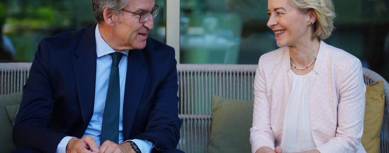 Feijóo dice a Von der Leyen que en España hay retrocesos en la lucha contra la corrupción y falta imparcialidad en el TC