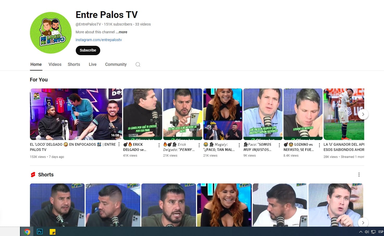 Paco Bazán logra los 100 mil suscriptores, y desafía a Jefferson Farfán. (Captura: Entre Palos TV)