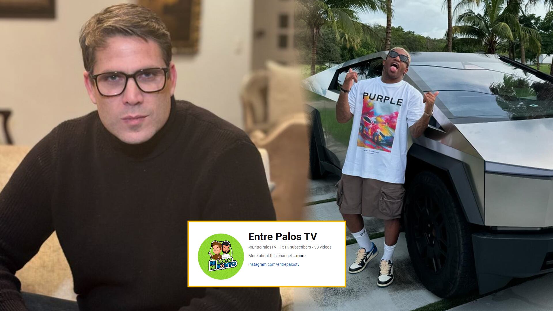 Paco Bazán logra los 100 mil suscriptores, y desafía a Jefferson Farfán. (Captura: Entre Palos TV)