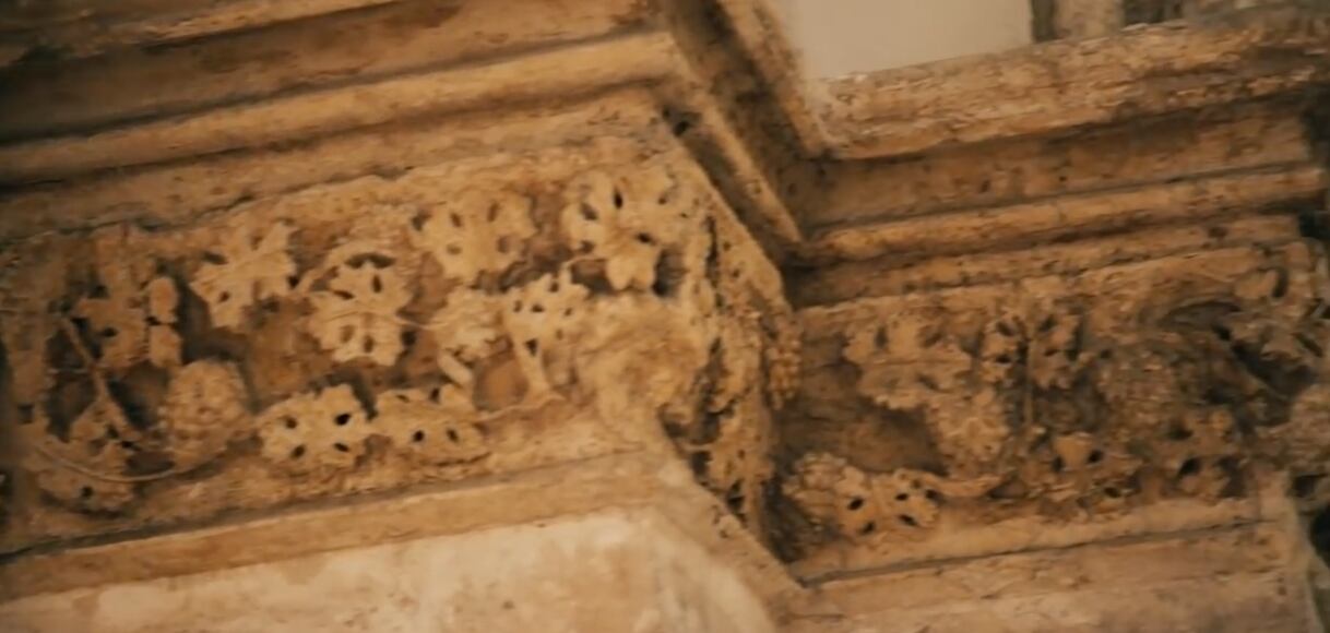 Cenáculo última cena de Jesús. Detalle de la época romana (captura de video)