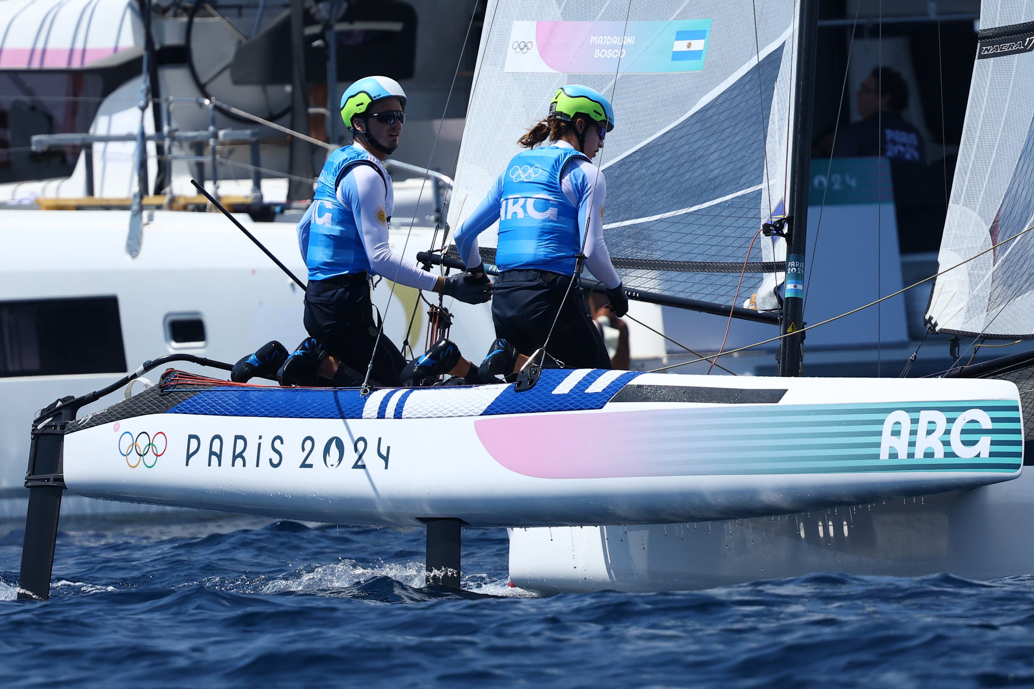 Mateo Majdalani y Eugenia Bosco tuvieron una gran jornada en París 2024 (REUTERS/Andrew Boyers)