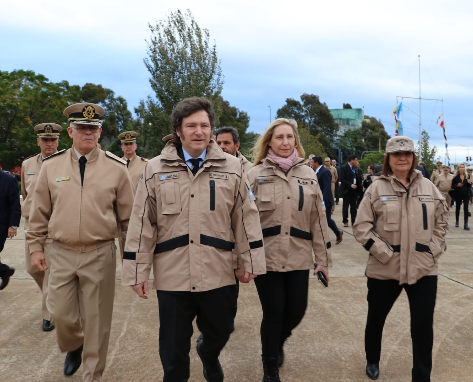 Javier Milei, Karina Milei, y Patricia Bullrich. EFE/ Presidencia De Argentina 