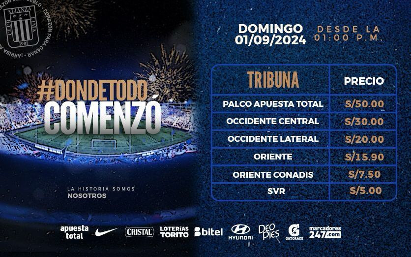 Entradas para la presentación de Paolo Guerrero en Alianza Lima