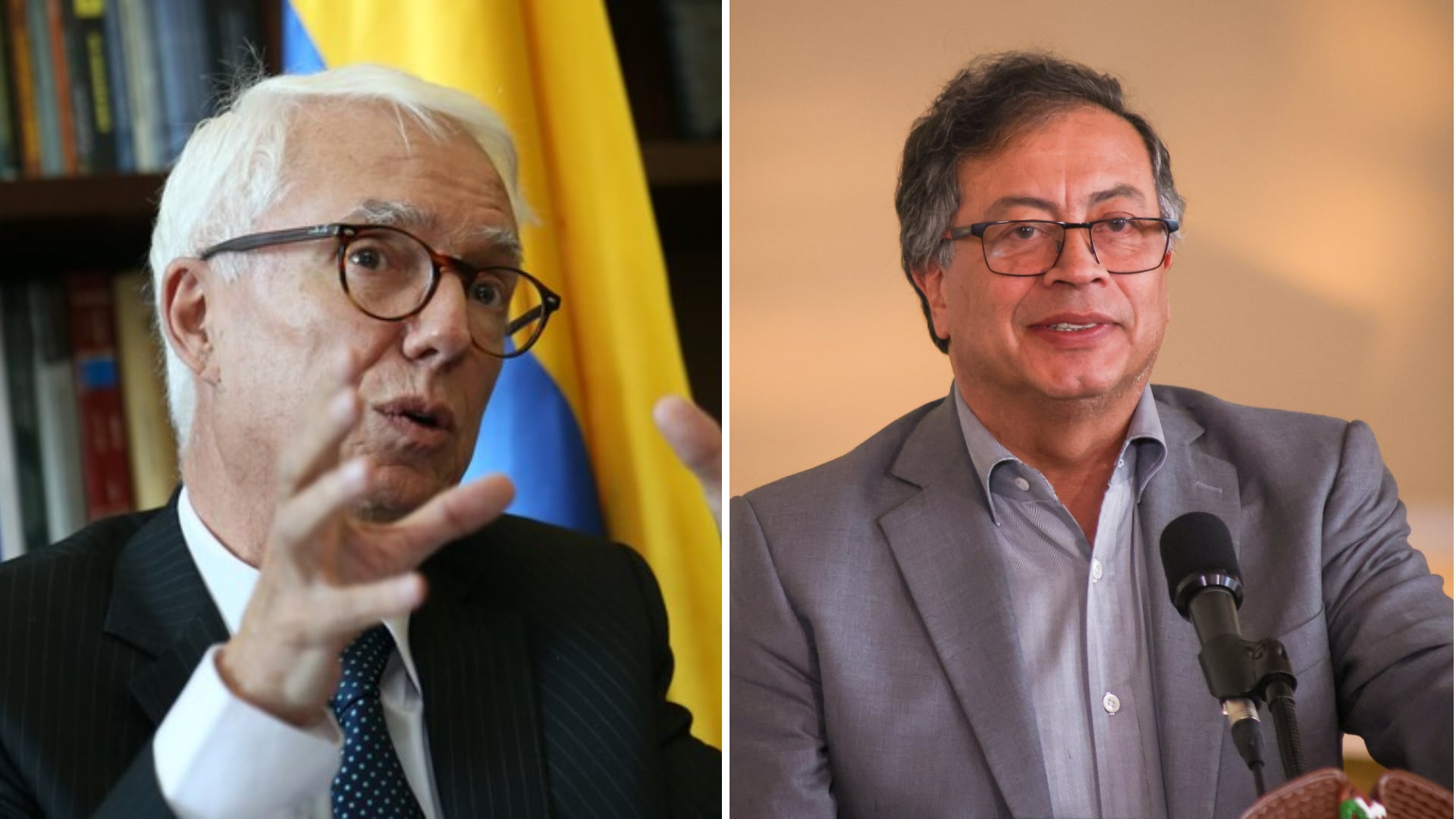 El exsenador Jorge Enrique Robledo acusó a Gustavo Petro de perjudicar el desarrollo en Antioquia - crédito Álvaro Tavera/Colprensa - Joel González/Presidencia de la República