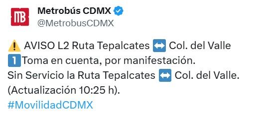 Metro CDMX y Metrobús hoy 5 de septiembre: línea 3 del Metro presenta retrasos